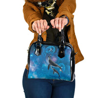 Paikea New Zealand Matariki Shoulder Handbag Humpback Whale Taniko Motifs Ocean Vibes LT14 One Size Blue - Polynesian Pride