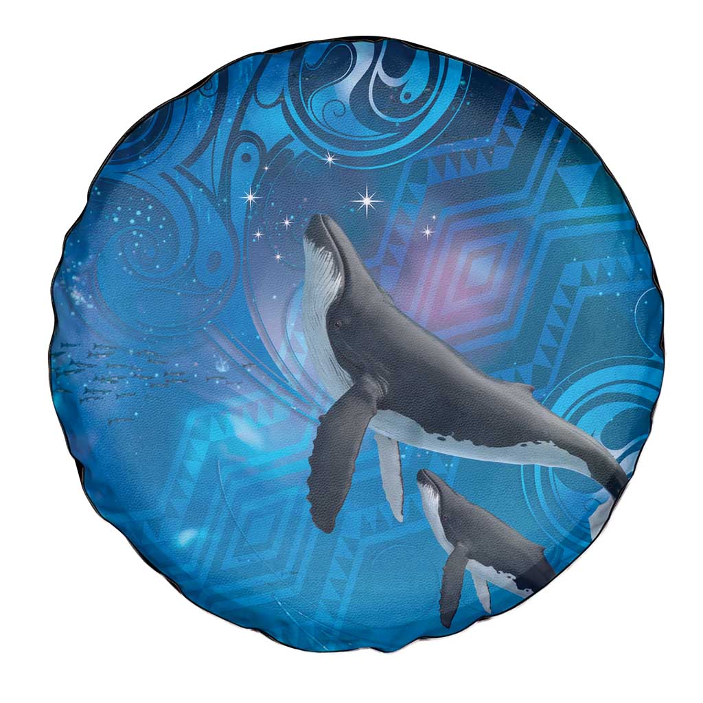 Paikea New Zealand Matariki Spare Tire Cover Humpback Whale Taniko Motifs Ocean Vibes LT14 - Polynesian Pride