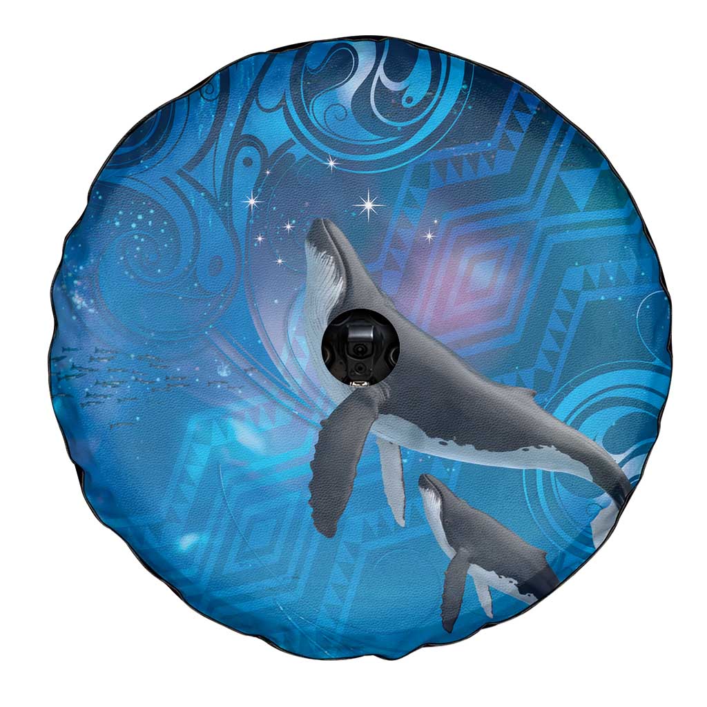 Paikea New Zealand Matariki Spare Tire Cover Humpback Whale Taniko Motifs Ocean Vibes LT14 - Polynesian Pride