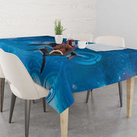 Paikea New Zealand Matariki Tablecloth Humpback Whale Taniko Motifs Ocean Vibes LT14 - Polynesian Pride