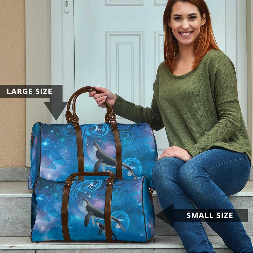 Paikea New Zealand Matariki Travel Bag Humpback Whale Taniko Motifs Ocean Vibes LT14 - Polynesian Pride