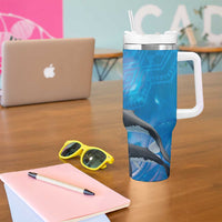 Paikea New Zealand Matariki Tumbler With Handle Humpback Whale Taniko Motifs Ocean Vibes LT14 - Polynesian Pride