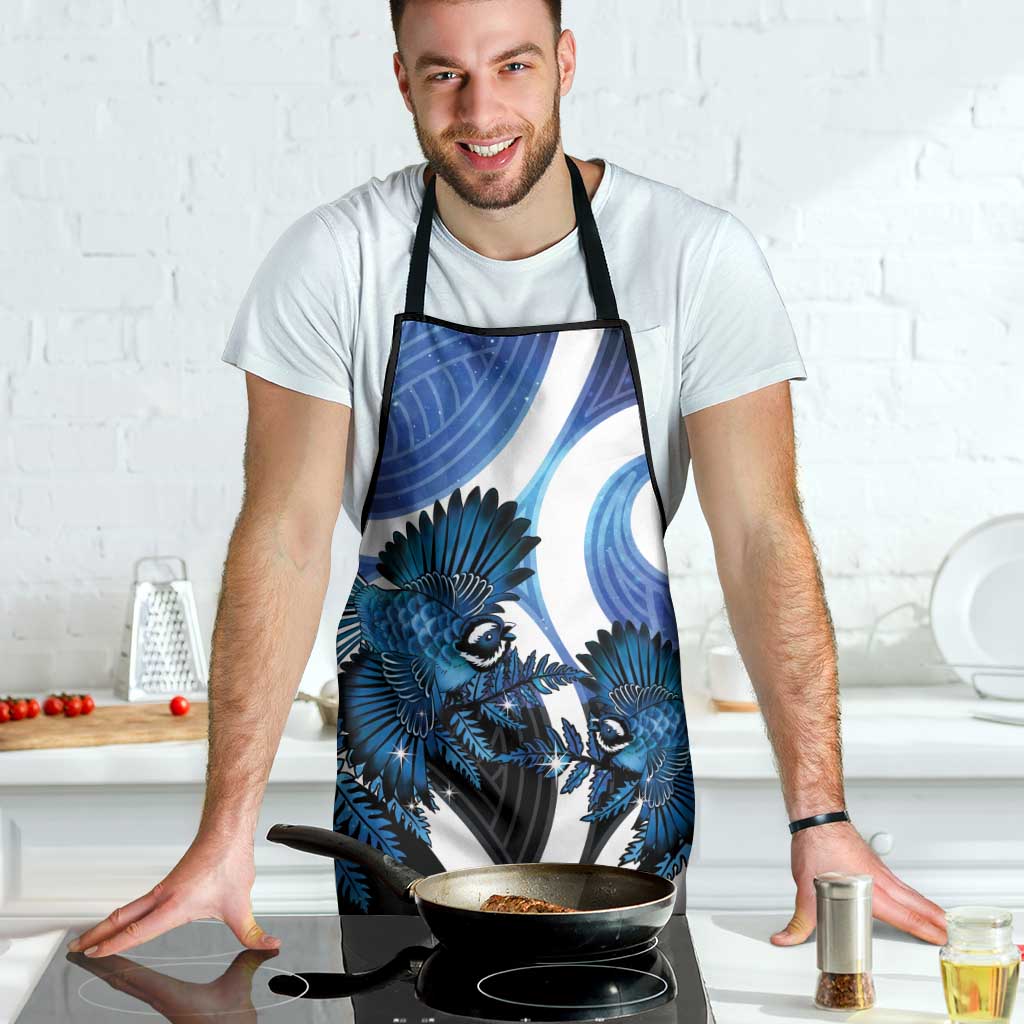 Piwakawaka New Zealand Matariki Apron Maori New Year Silver Fern Blue Galaxy LT14 - Polynesian Pride