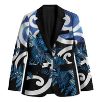 Piwakawaka New Zealand Matariki Blazer Maori New Year Silver Fern Blue Galaxy LT14 Unisex Blue - Polynesian Pride