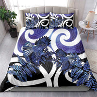 Piwakawaka New Zealand Matariki Bedding Set Maori New Year Silver Fern Purple Galaxy LT14 - Polynesian Pride