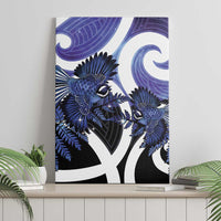 Piwakawaka New Zealand Matariki Canvas Wall Art Maori New Year Silver Fern Purple Galaxy LT14 - Polynesian Pride