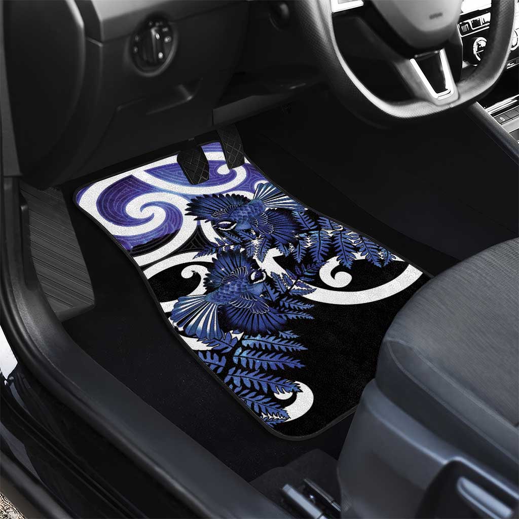 Piwakawaka New Zealand Matariki Car Mats Maori New Year Silver Fern Purple Galaxy LT14 - Polynesian Pride