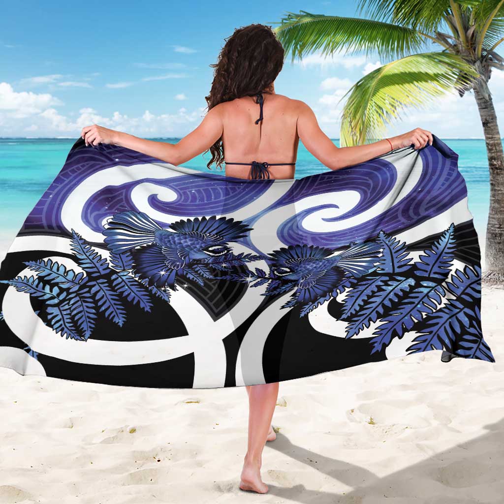 Piwakawaka New Zealand Matariki Sarong Maori New Year Silver Fern Purple Galaxy LT14 - Polynesian Pride