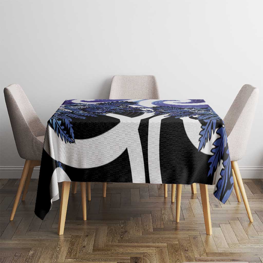 Piwakawaka New Zealand Matariki Tablecloth Maori New Year Silver Fern Purple Galaxy LT14 - Polynesian Pride