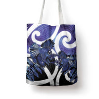 Piwakawaka New Zealand Matariki Tote Bag Maori New Year Silver Fern Purple Galaxy LT14 - Polynesian Pride