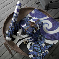 Piwakawaka New Zealand Matariki Wrapping Paper Maori New Year Silver Fern Purple Galaxy LT14 - Polynesian Pride