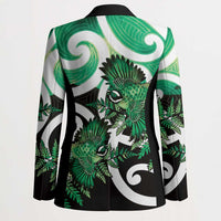 Piwakawaka New Zealand Matariki Blazer Maori New Year Silver Fern Green Galaxy LT14 - Polynesian Pride