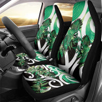 Piwakawaka New Zealand Matariki Car Seat Cover Maori New Year Silver Fern Green Galaxy LT14 - Polynesian Pride