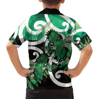 Piwakawaka New Zealand Matariki Hawaiian Shirt Maori New Year Silver Fern Green Galaxy LT14 - Polynesian Pride