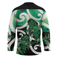 Piwakawaka New Zealand Matariki Hockey Jersey Maori New Year Silver Fern Green Galaxy LT14 - Polynesian Pride