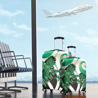 Piwakawaka New Zealand Matariki Luggage Cover Maori New Year Silver Fern Green Galaxy LT14 - Polynesian Pride