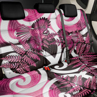 Piwakawaka New Zealand Matariki Back Car Seat Cover Maori New Year Silver Fern Pink Galaxy LT14 - Polynesian Pride