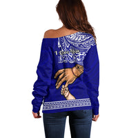 Polynesian Pride Father Day American Samoa Off Shoulder Sweater I Love You Dad LT14 - Polynesian Pride