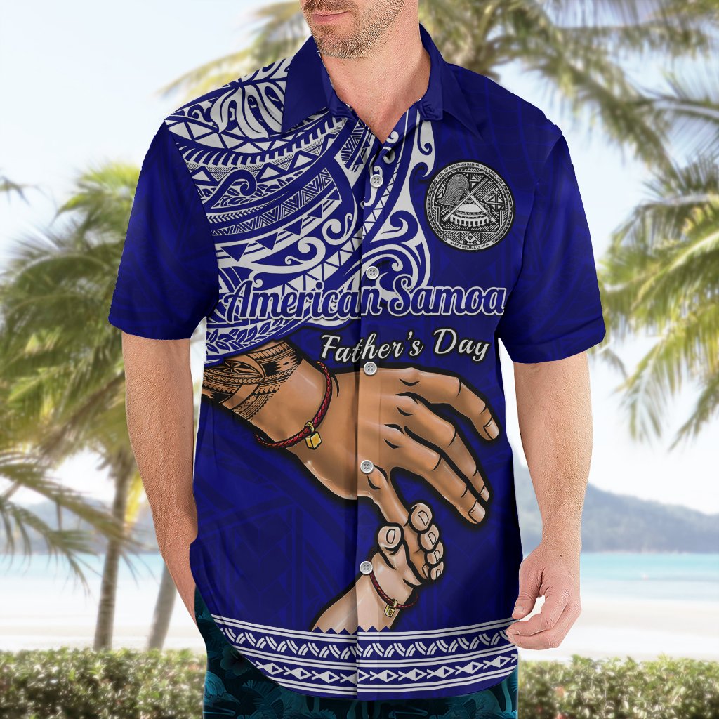 Personalised Father Day American Samoa Hawaiian Shirt I Love You Dad LT14 - Polynesian Pride