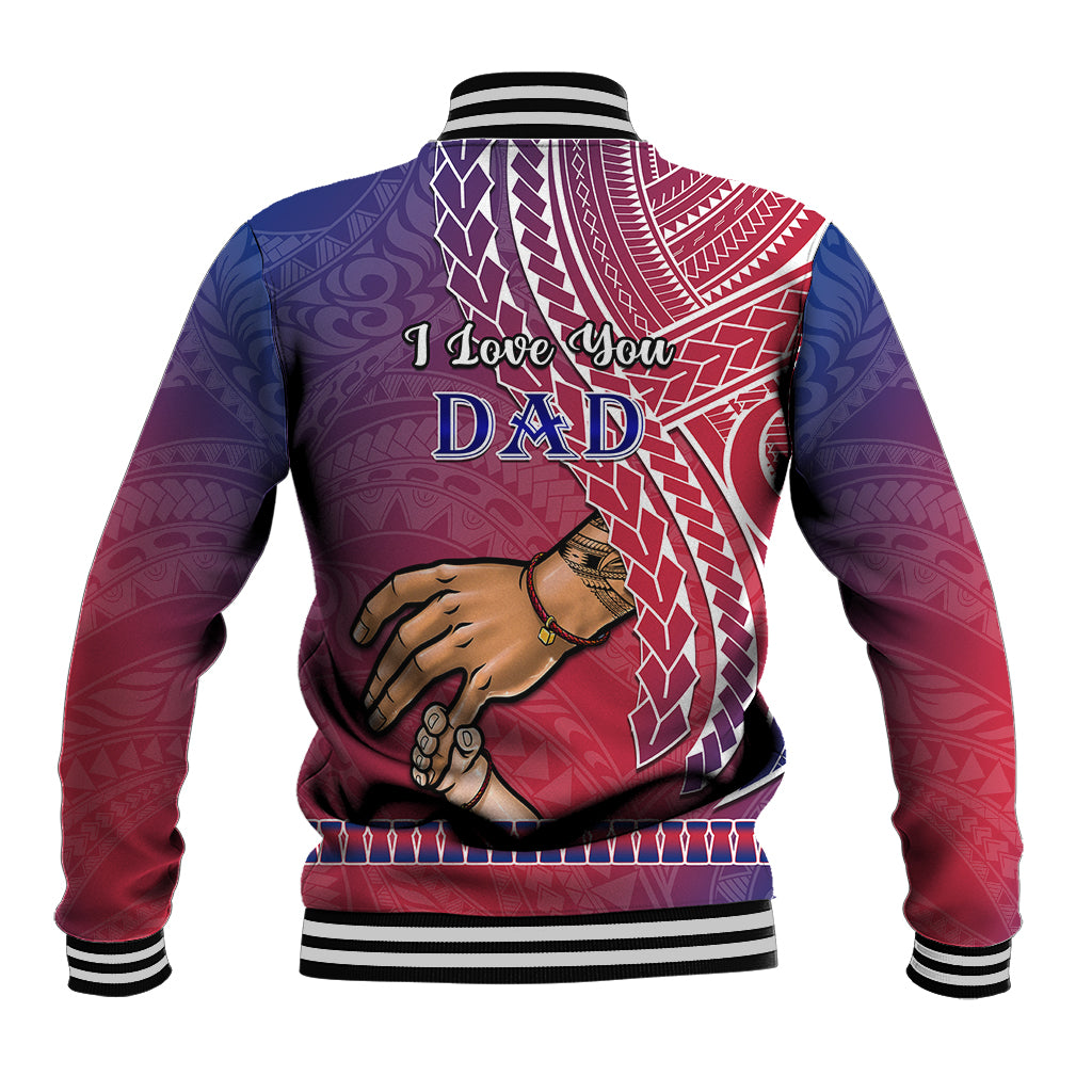 Polynesian Pride Father Day Guam Baseball Jacket I Love You Dad Guaman Latte Stone LT14 - Polynesian Pride