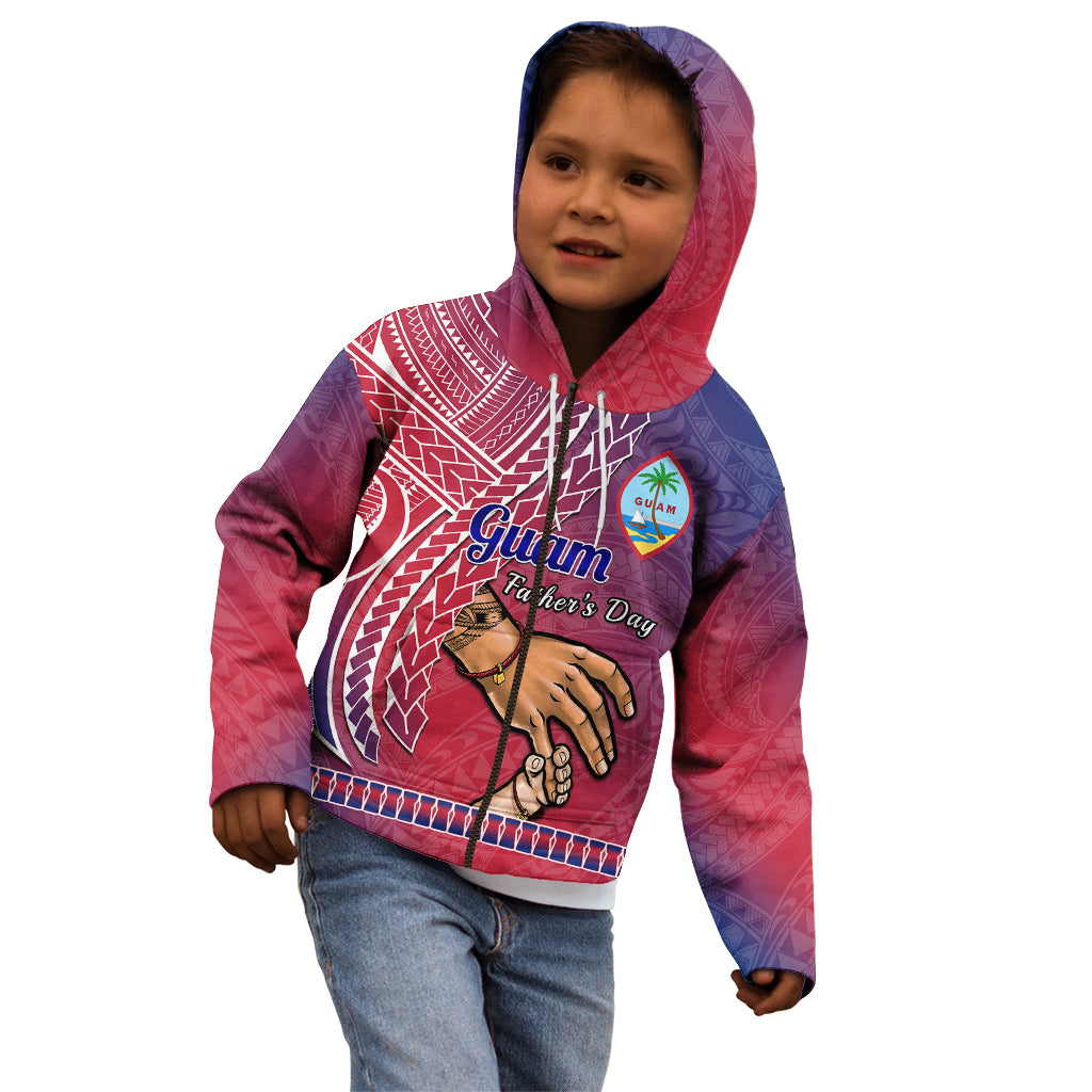 Polynesian Pride Father Day Guam Kid Hoodie I Love You Dad Guaman Latte Stone LT14 - Polynesian Pride