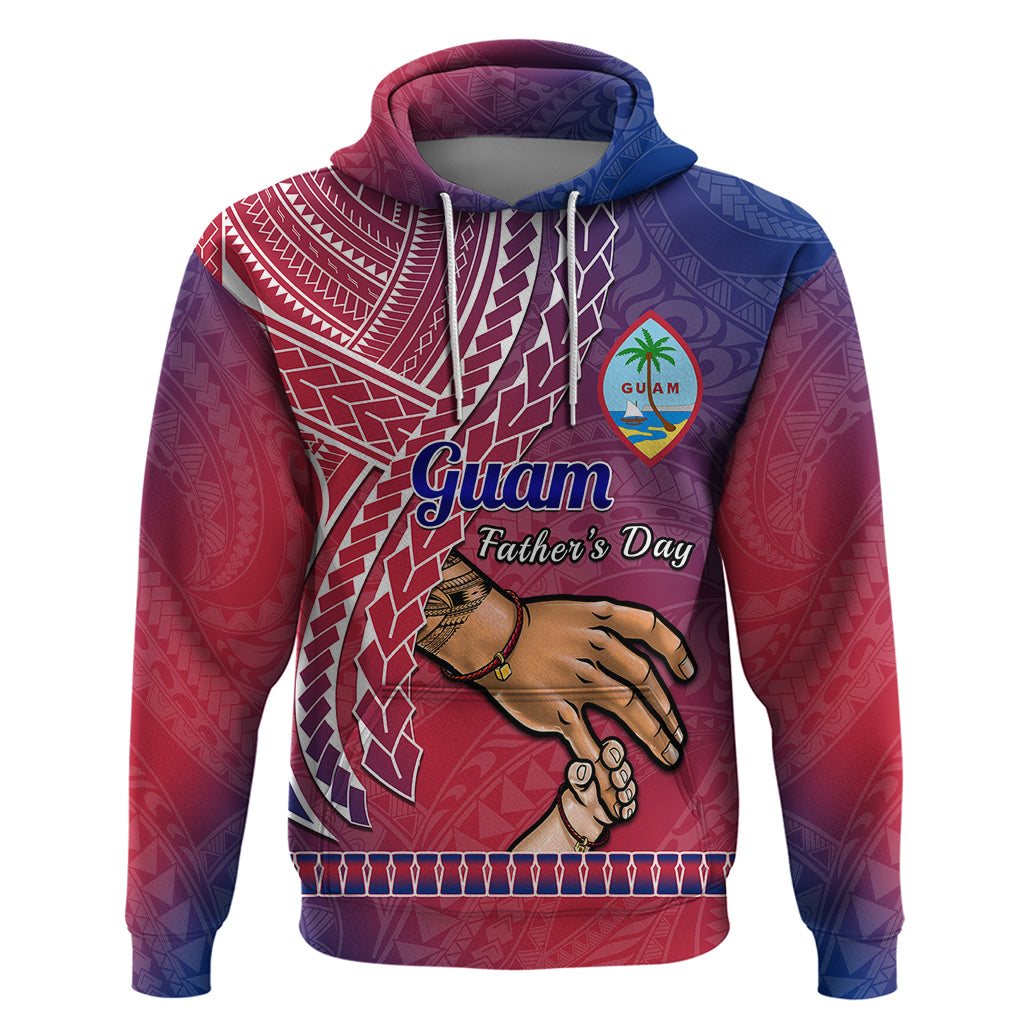 Custom Father Day Guam Hoodie I Love You Dad Guaman Latte Stone LT14 Pullover Hoodie Red - Polynesian Pride