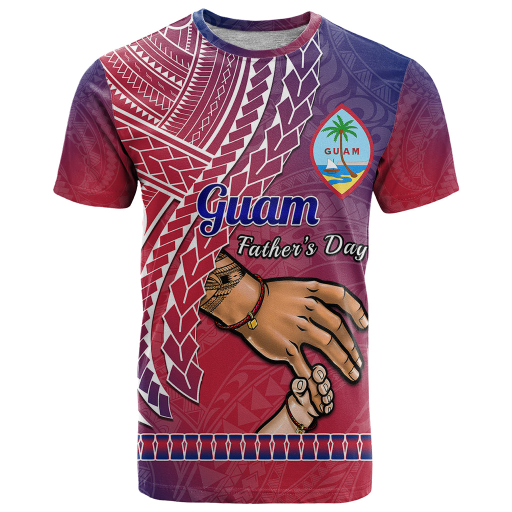 Custom Father Day Guam T Shirt I Love You Dad Guaman Latte Stone LT14 Red - Polynesian Pride