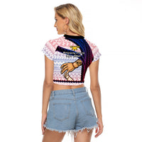 Polynesian Pride Father Day Philippines Raglan Cropped T Shirt Filipino Pattern Maligayang Araw ng Mga Ama LT14 - Polynesian Pride