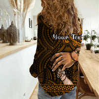 Personalised Father Day New Caledonia Women Casual Shirt I Love You Dad LT14 - Polynesian Pride