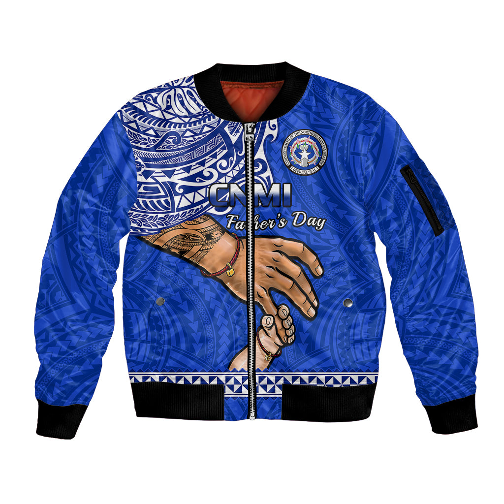 Polynesian Pride Father Day Northern Mariana Islands Sleeve Zip Bomber Jacket CNMI I Love You Dad LT14 Unisex Red - Polynesian Pride