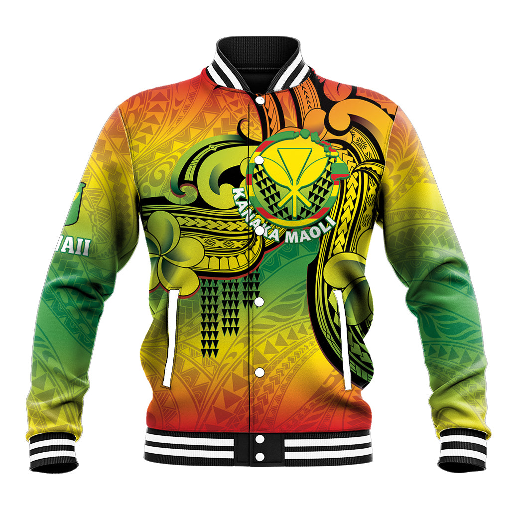 Hawaii Flag Day Baseball Jacket Kanaka Maoli With Kakau Polynesian Pattern LT14
