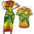 Hawaii Flag Day Couples Matching Short Sleeve Bodycon Dress and Hawaiian Shirt Kanaka Maoli With Kakau Polynesian Pattern LT14