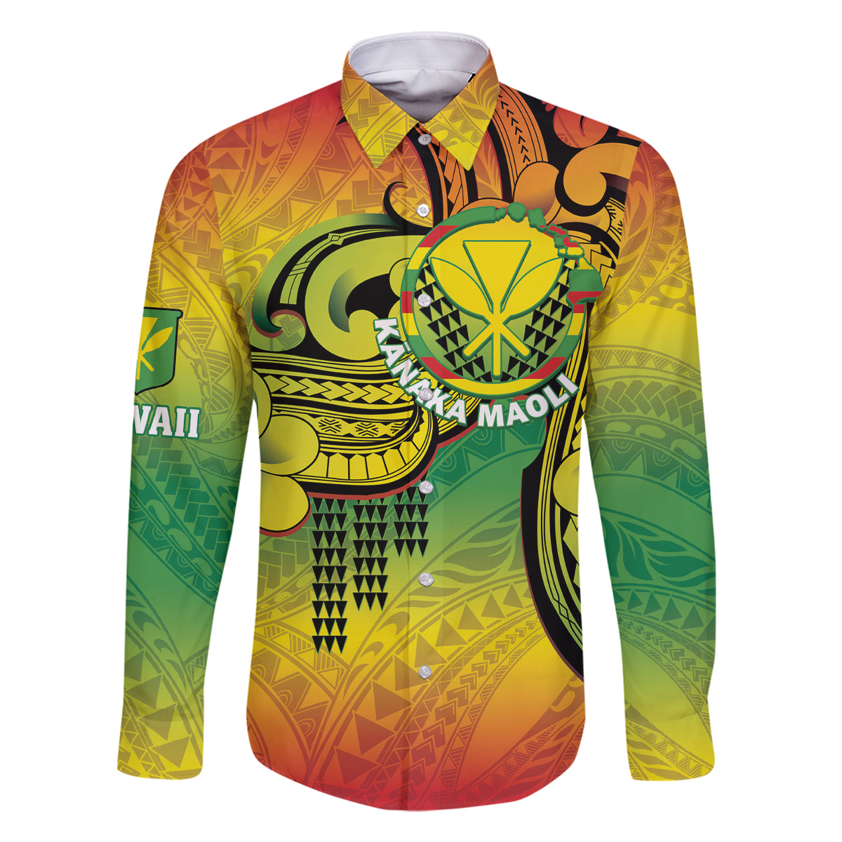 Hawaii Flag Day Family Matching Long Sleeve Bodycon Dress and Hawaiian Shirt Kanaka Maoli With Kakau Polynesian Pattern LT14