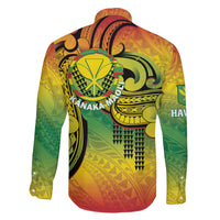 Hawaii Flag Day Family Matching Short Sleeve Bodycon Dress and Hawaiian Shirt Kanaka Maoli With Kakau Polynesian Pattern LT14