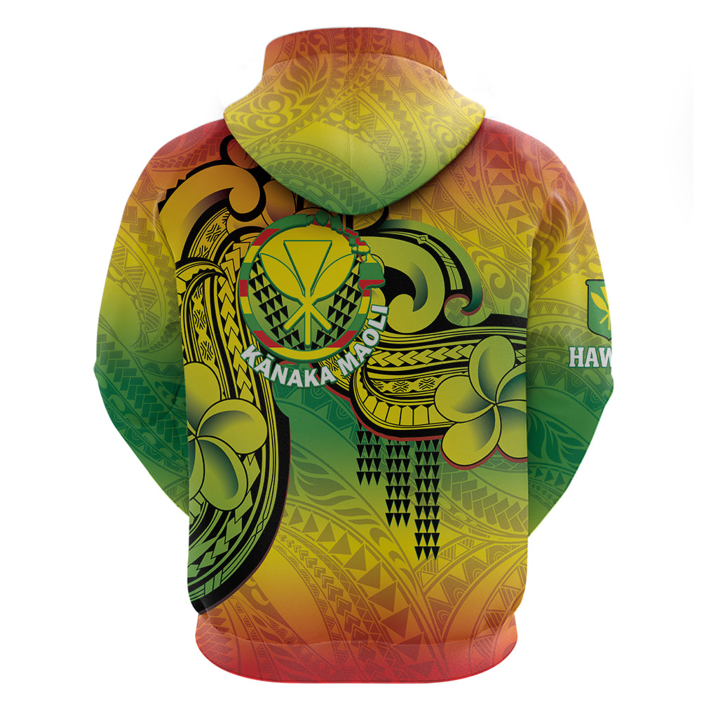 Hawaii Flag Day Zip Hoodie Kanaka Maoli With Kakau Polynesian Pattern LT14