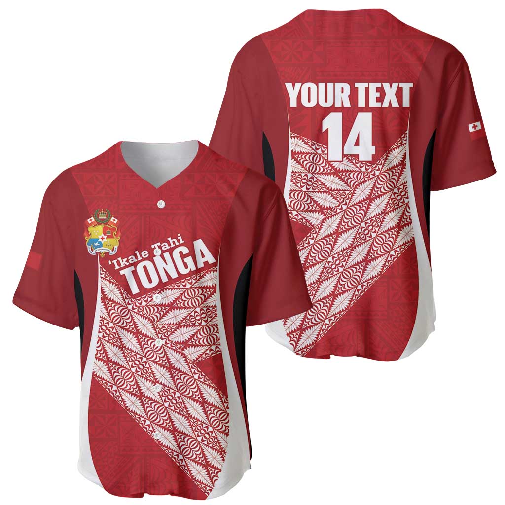 Tonga Rugby Custom Baseball Jersey Go ʻIkale Tahi Go Tongan Tapa Cloth