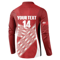 Tonga Rugby Custom Button Sweatshirt Go ʻIkale Tahi Go Tongan Tapa Cloth