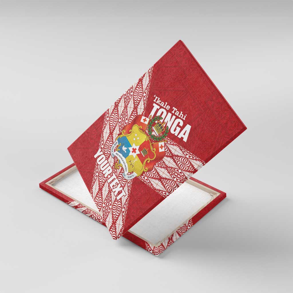 Tonga Rugby Custom Canvas Wall Art Go ʻIkale Tahi Go Tongan Tapa Cloth
