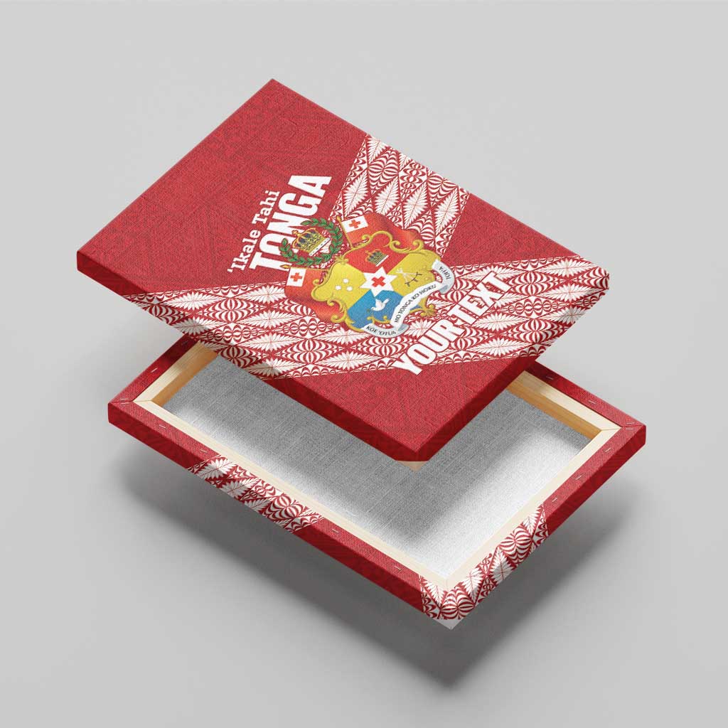 Tonga Rugby Custom Canvas Wall Art Go ʻIkale Tahi Go Tongan Tapa Cloth