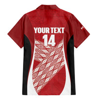 Tonga Rugby Custom Family Matching Mermaid Dress and Hawaiian Shirt Go ʻIkale Tahi Go Tongan Tapa Cloth