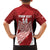 Tonga Rugby Custom Family Matching Off The Shoulder Long Sleeve Dress and Hawaiian Shirt Go ʻIkale Tahi Go Tongan Tapa Cloth
