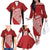 Tonga Rugby Custom Family Matching Off The Shoulder Long Sleeve Dress and Hawaiian Shirt Go ʻIkale Tahi Go Tongan Tapa Cloth