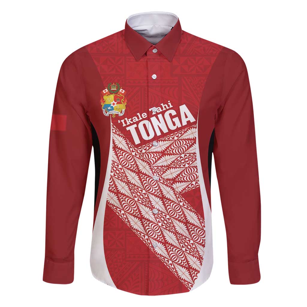 Tonga Rugby Custom Family Matching Tank Maxi Dress and Hawaiian Shirt Go ʻIkale Tahi Go Tongan Tapa Cloth