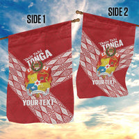 Tonga Rugby Custom Garden Flag Go ʻIkale Tahi Go Tongan Tapa Cloth