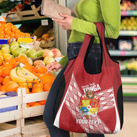 Tonga Rugby Custom Grocery Bag Go ʻIkale Tahi Go Tongan Tapa Cloth