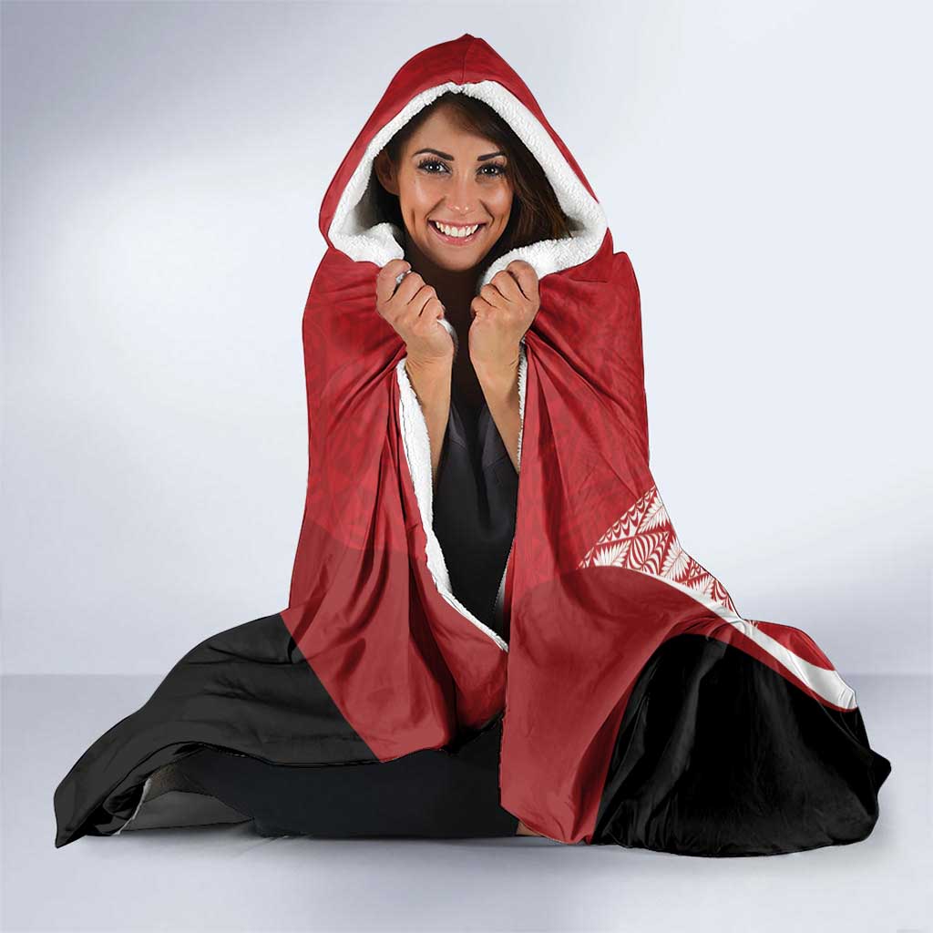 Tonga Rugby Custom Hooded Blanket Go ʻIkale Tahi Go Tongan Tapa Cloth