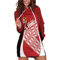 Tonga Rugby Custom Hoodie Dress Go ʻIkale Tahi Go Tongan Tapa Cloth LT14 Red - Polynesian Pride