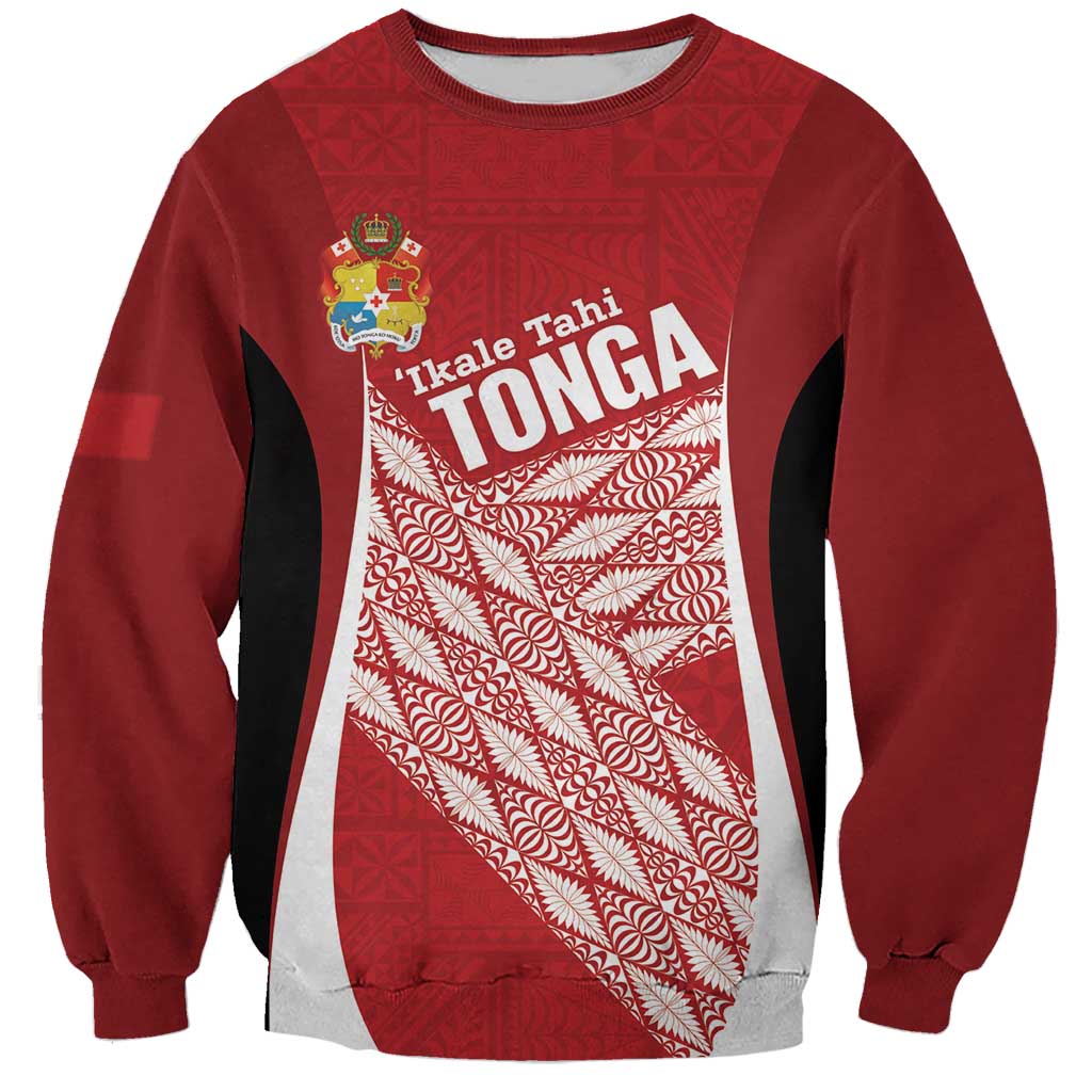 Tonga Rugby Custom Sweatshirt Go ʻIkale Tahi Go Tongan Tapa Cloth