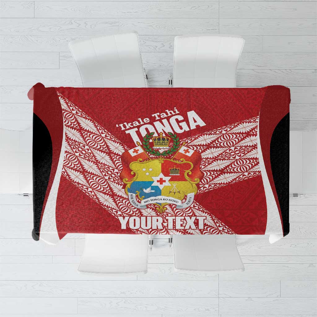 Tonga Rugby Custom Tablecloth Go ʻIkale Tahi Go Tongan Tapa Cloth