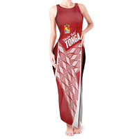 Tonga Rugby Custom Tank Maxi Dress Go ʻIkale Tahi Go Tongan Tapa Cloth